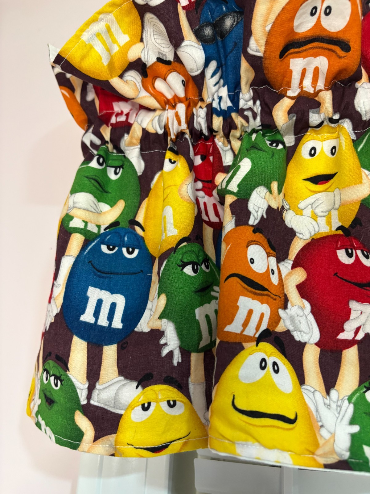 M & M print Cotton Valance