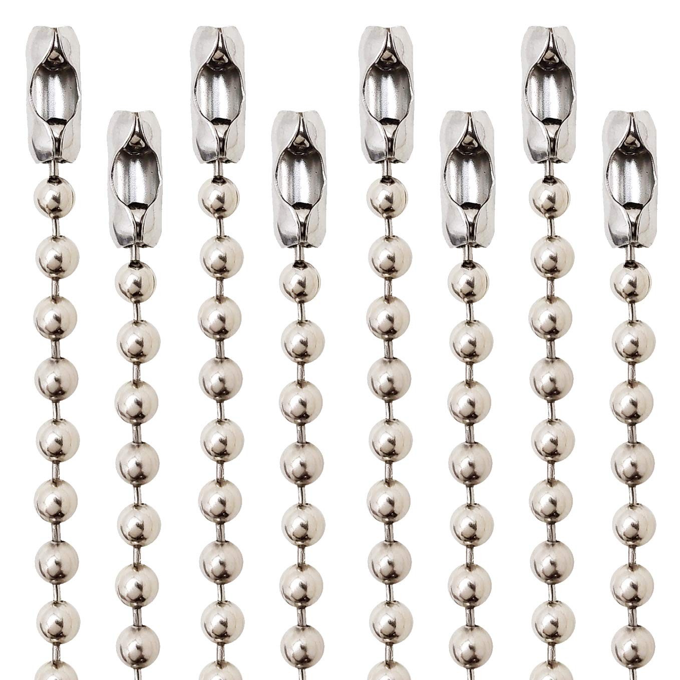 Ball Chain Connectors 10 – 50 Pack, Fits 4.5mm Bead Chains, Stainless Steel C…