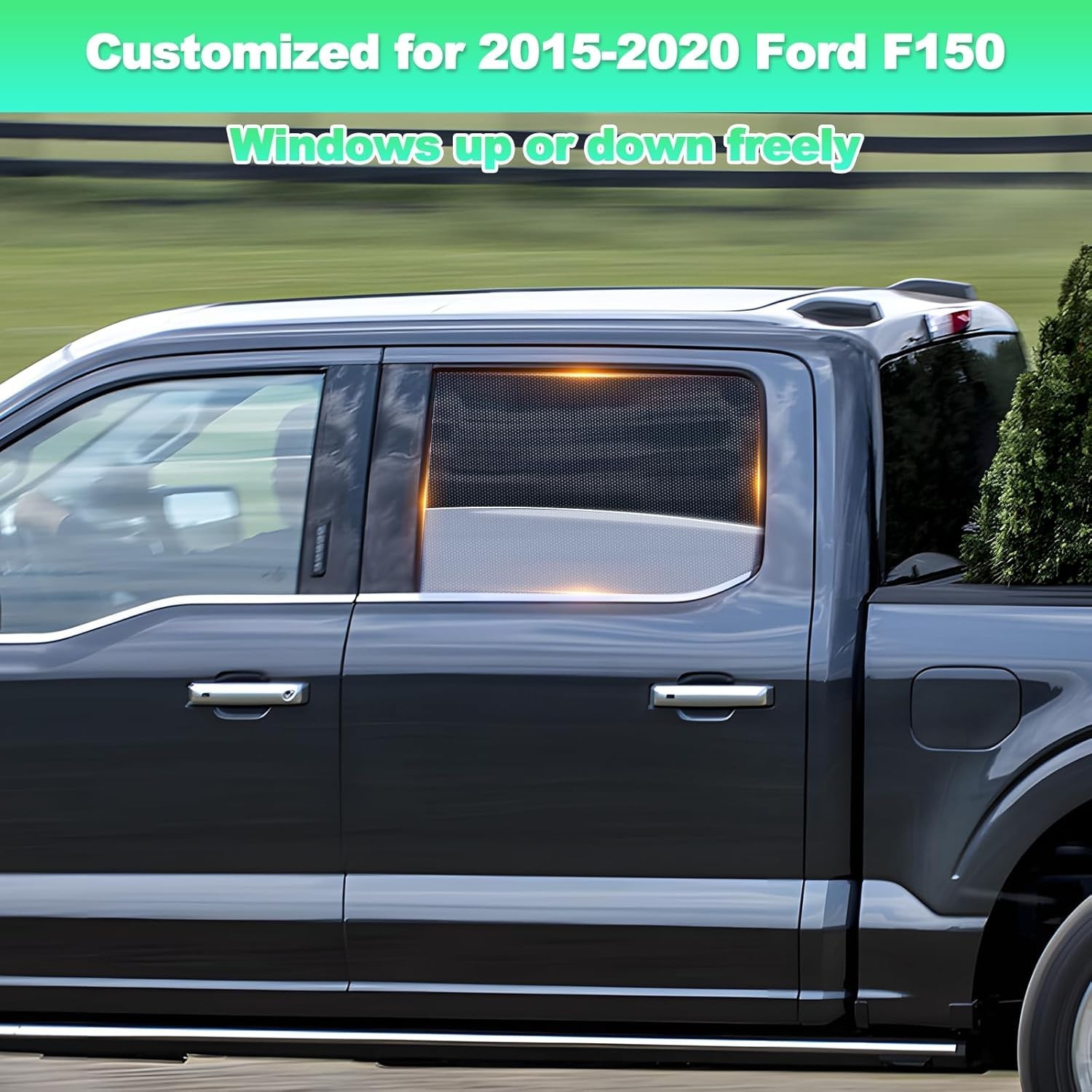 Superior Sun Protection Shades for F150 2015-2020 | Magnetic, Breathable Fabric