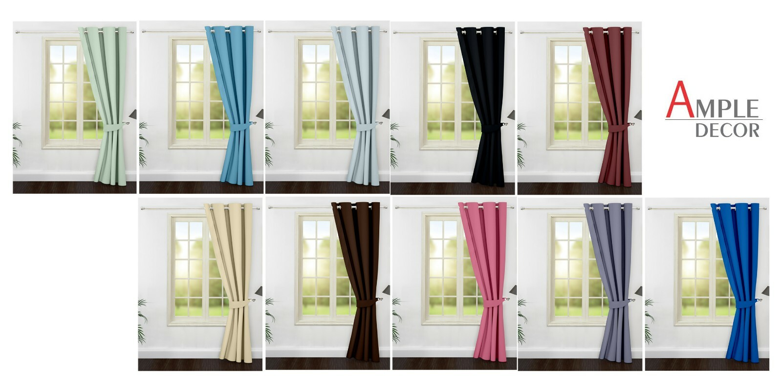 Ample Decor 1 Panel Blackout Curtain (46″ X 63″/84″/95″) Polyester Sun Blocking