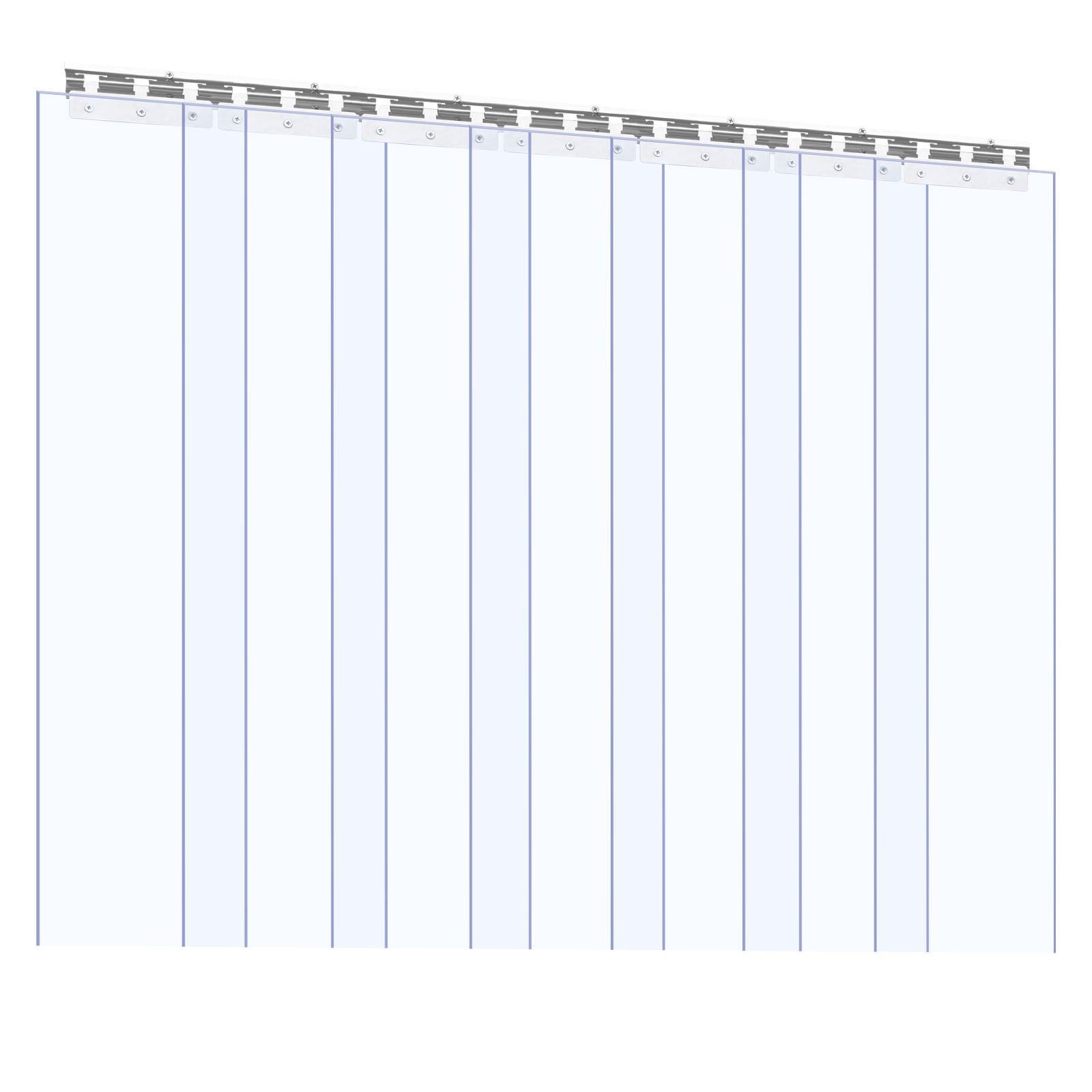 Clear PVC Strip Curtain 7PCS 84in Height x 42in Width x 0.08in Thick