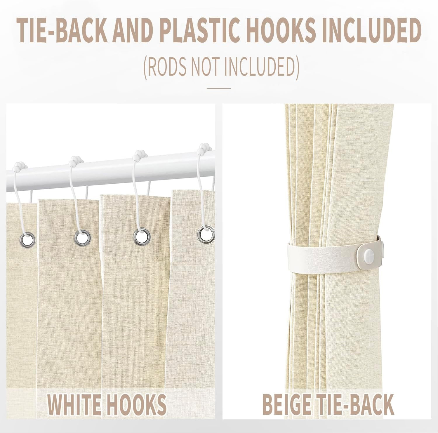 Closet Curtain for Open Closet, Folding Accordion Door Curtains for Closets with
