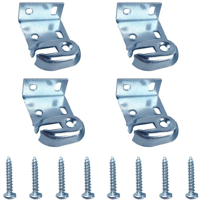 4PCS Roller Window Shade Mount Brackets, Inside Outside, Zinc Curtain Holder