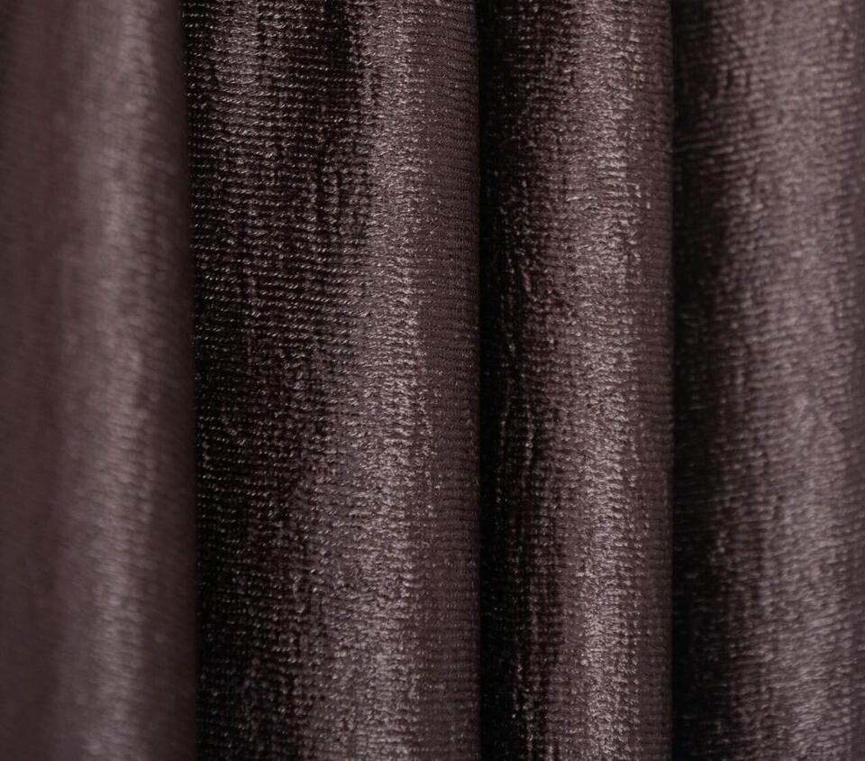 Royal Brown – 2 Piece Polyester Shaded Eyelet Window Door Curtain Set 5 7 9 Feet