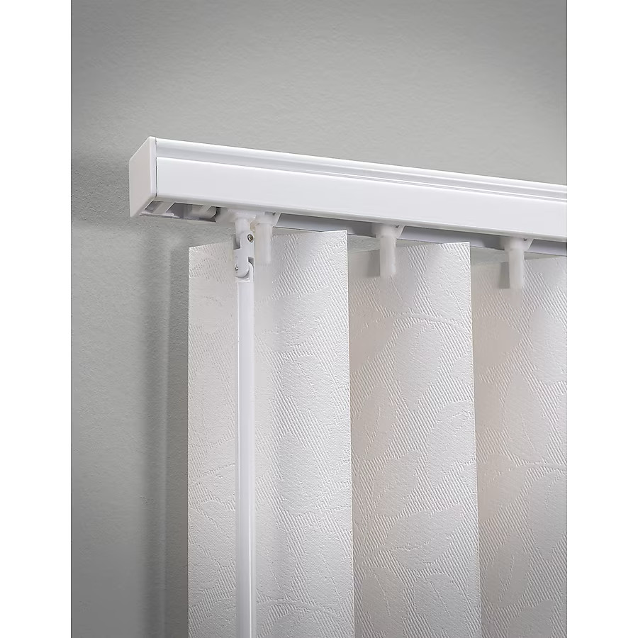 LEVOLOR Trim+Go Vertical Blind Head Metal Rail 78”W (trim to 42”W min) White