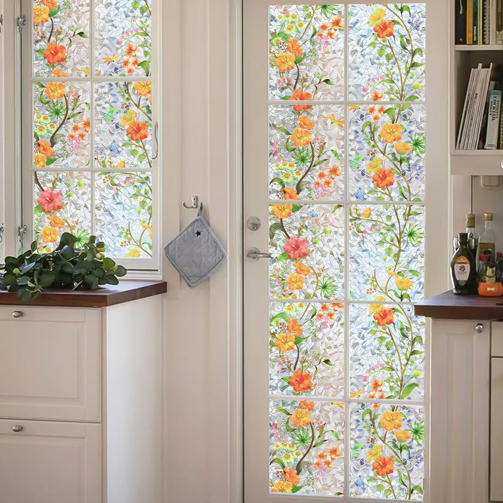 Window Privacy Film, Rainbow LightBlocking Static Cling Film, UV & Heat Block…