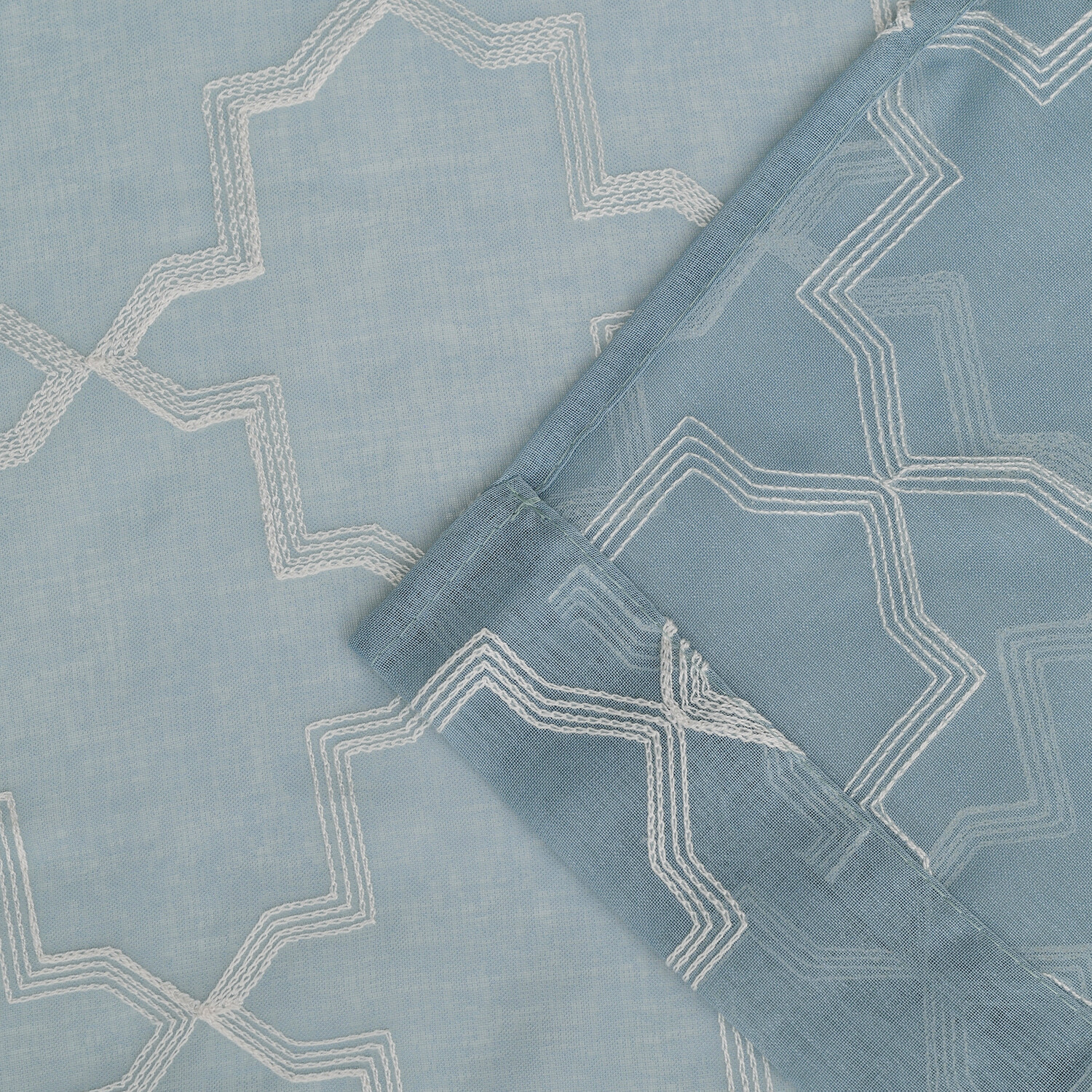Embroidered Sheer Two Panel Curtains by Blue Nile Mills