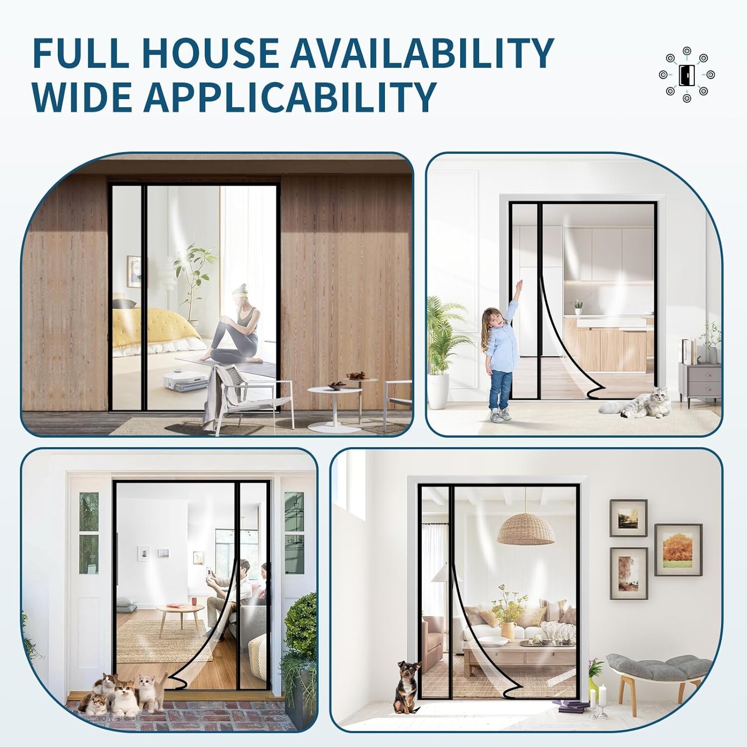 Transparent Insulated Door CurtainS, Reversible Left or Right Side Opening In…