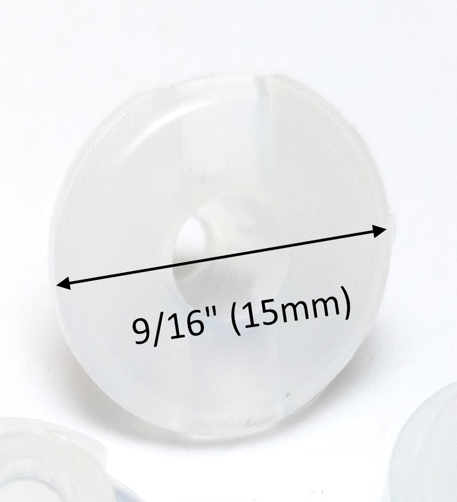 Milky White Bottom Rail Button Plug for Horizontal Blinds with a 1/4″ (6mm) Hole