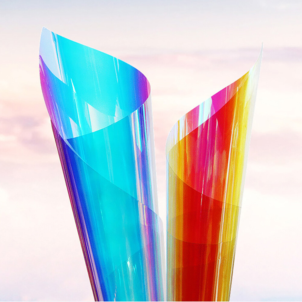 Rainbow Window film Dichroic Film adhesive Sticker Glass Tint 3colors HOHOFILM