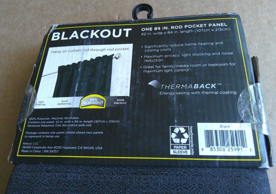 Eclipse Samara Solid Blackout Curtain Panels SET (42″ wide by 84″ long) NEW