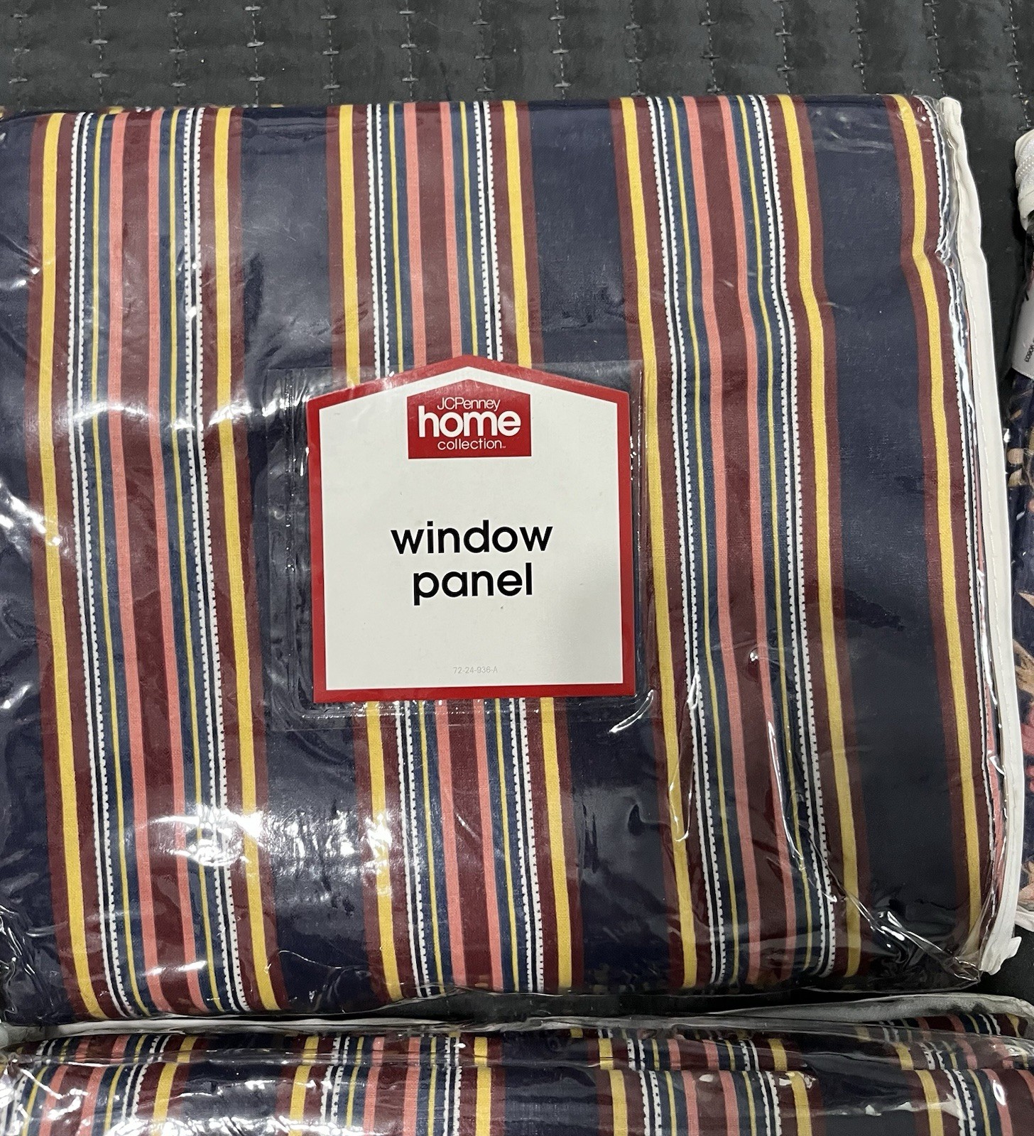 Window Panel /Valance Lot Of 2 Each Floral Stripe JCPenney/ Q Bed skirt (1111-g2