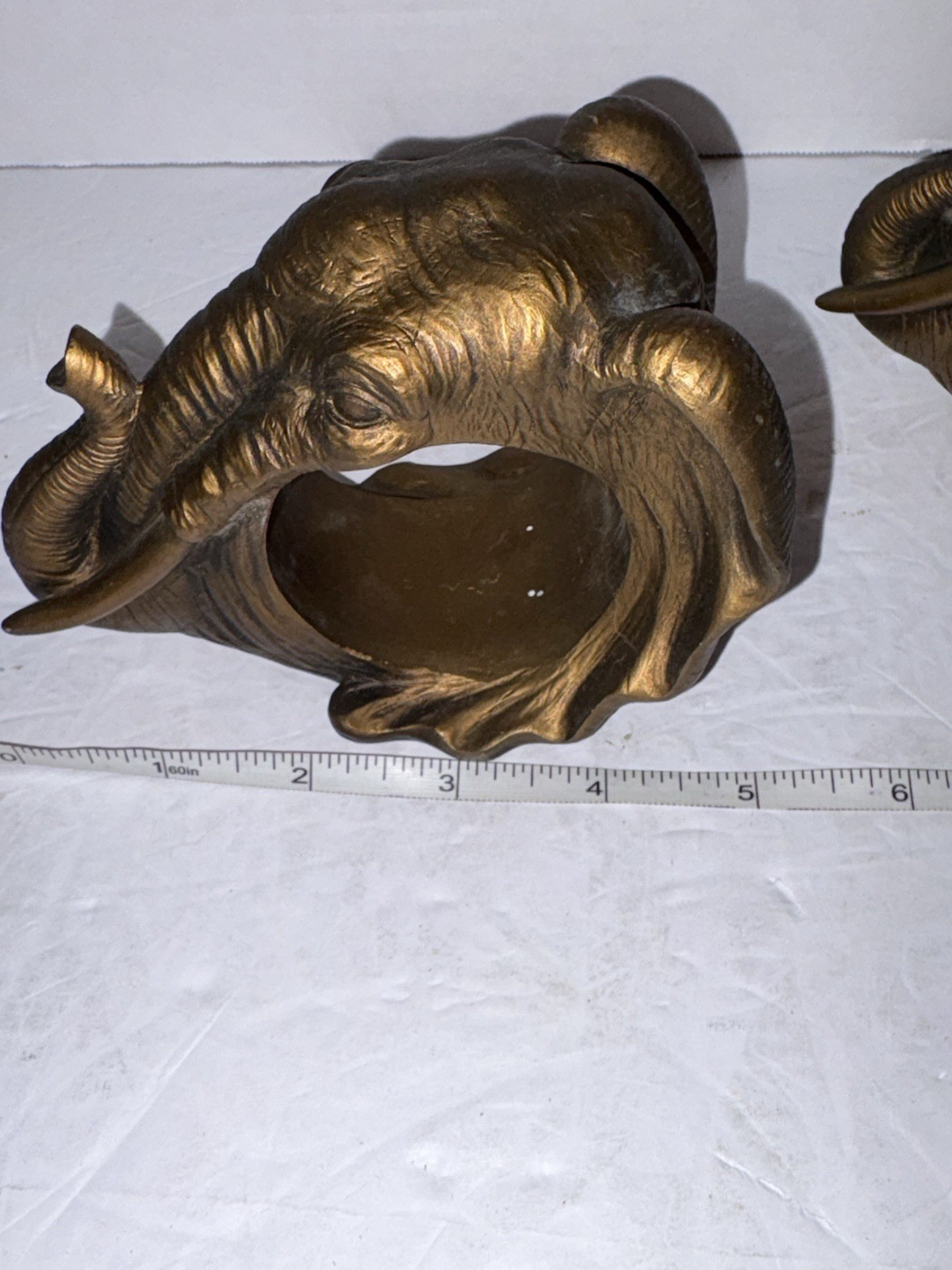 Vintage Elephant Head Curtain Rod Holder Pole Brackets – Pair of 2 Unbranded