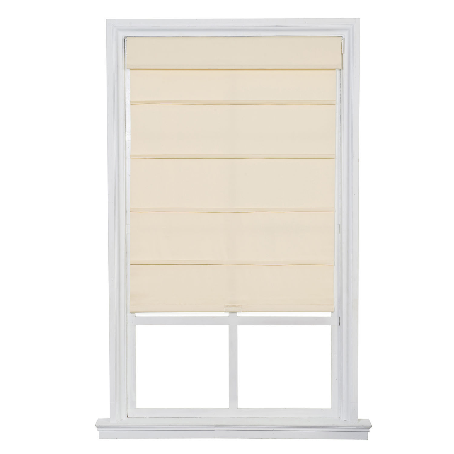 Cordless Cotton Twill Roller Roman Shade – 4 Colors, 5 Sizes