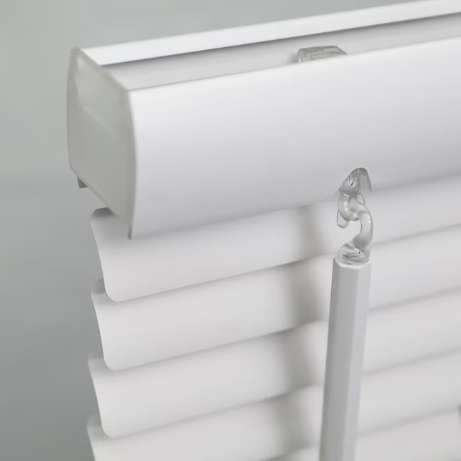 Cordless 1″ White Vinyl Mini Blinds Light Filtering Window Shades Multiple Sizes