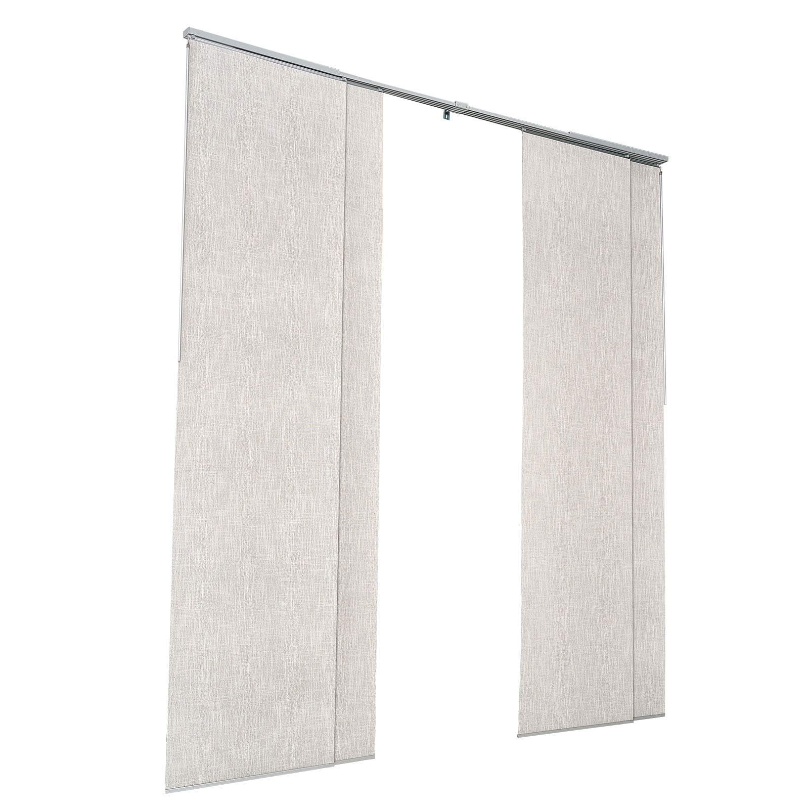 Uimoso Adjustable Panel Track Blinds, Width 45.8-86 in, Light Gray, Customizable