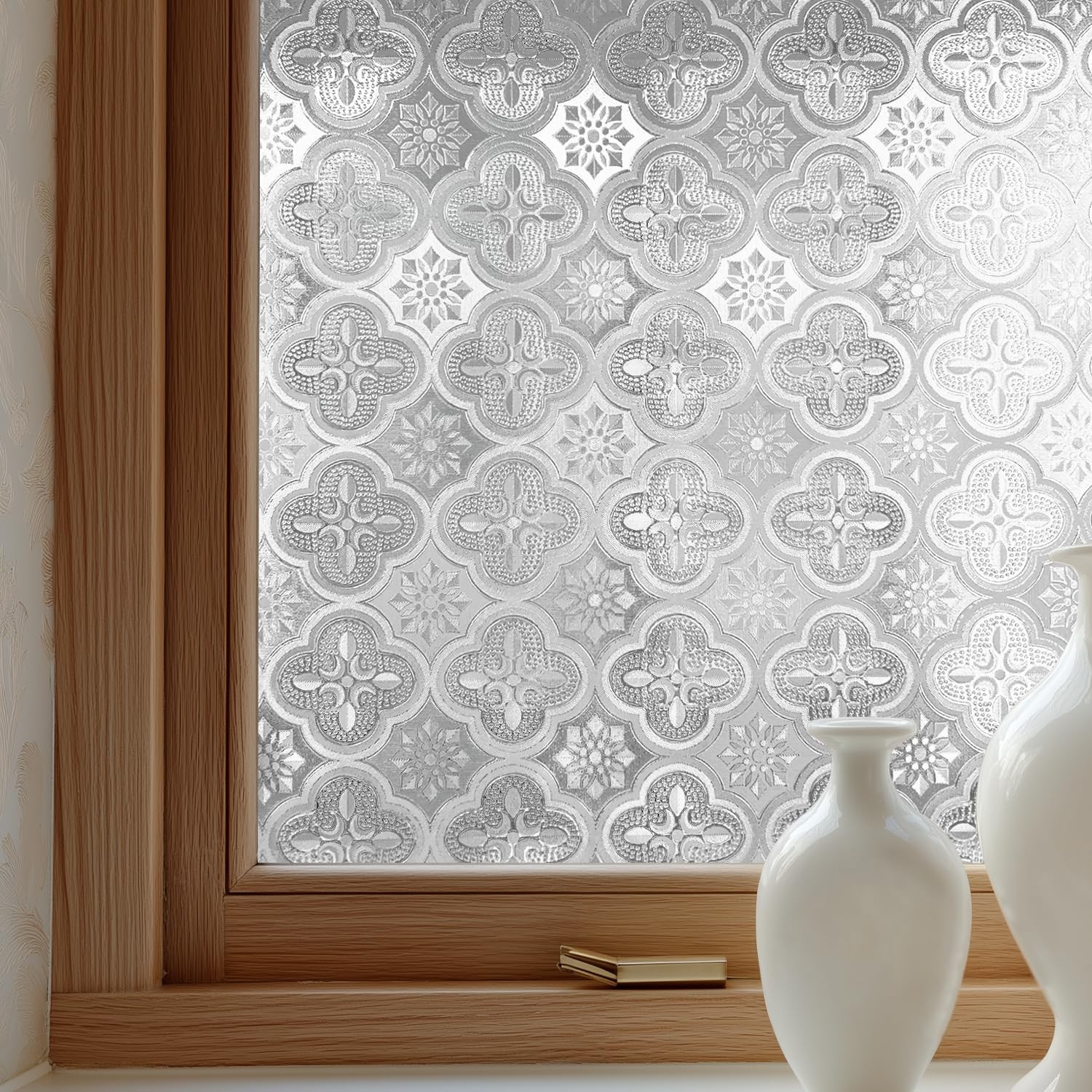 OHTMERU Window Privacy Film Decorative 17.5 x 78.7 inches, Crabapple Blossoms