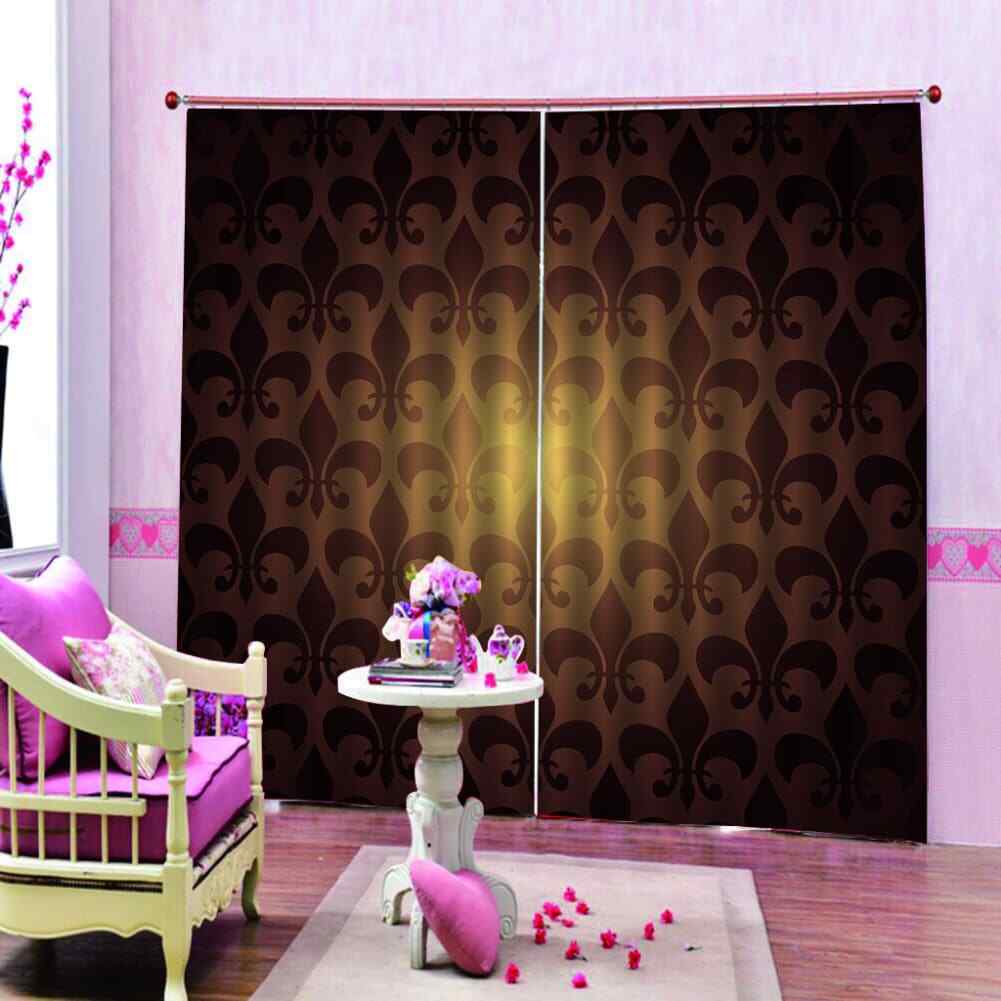 Weak but super powerful radiance Printing 3D Blockout Curtains Fabric Window