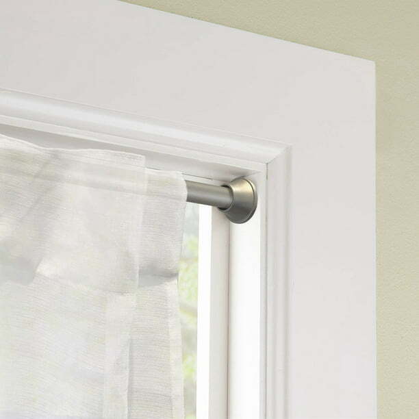 Adjustable Curtain Tension Rod 30″- 52″ Inside Window Frames 3/4″D Tension Rod
