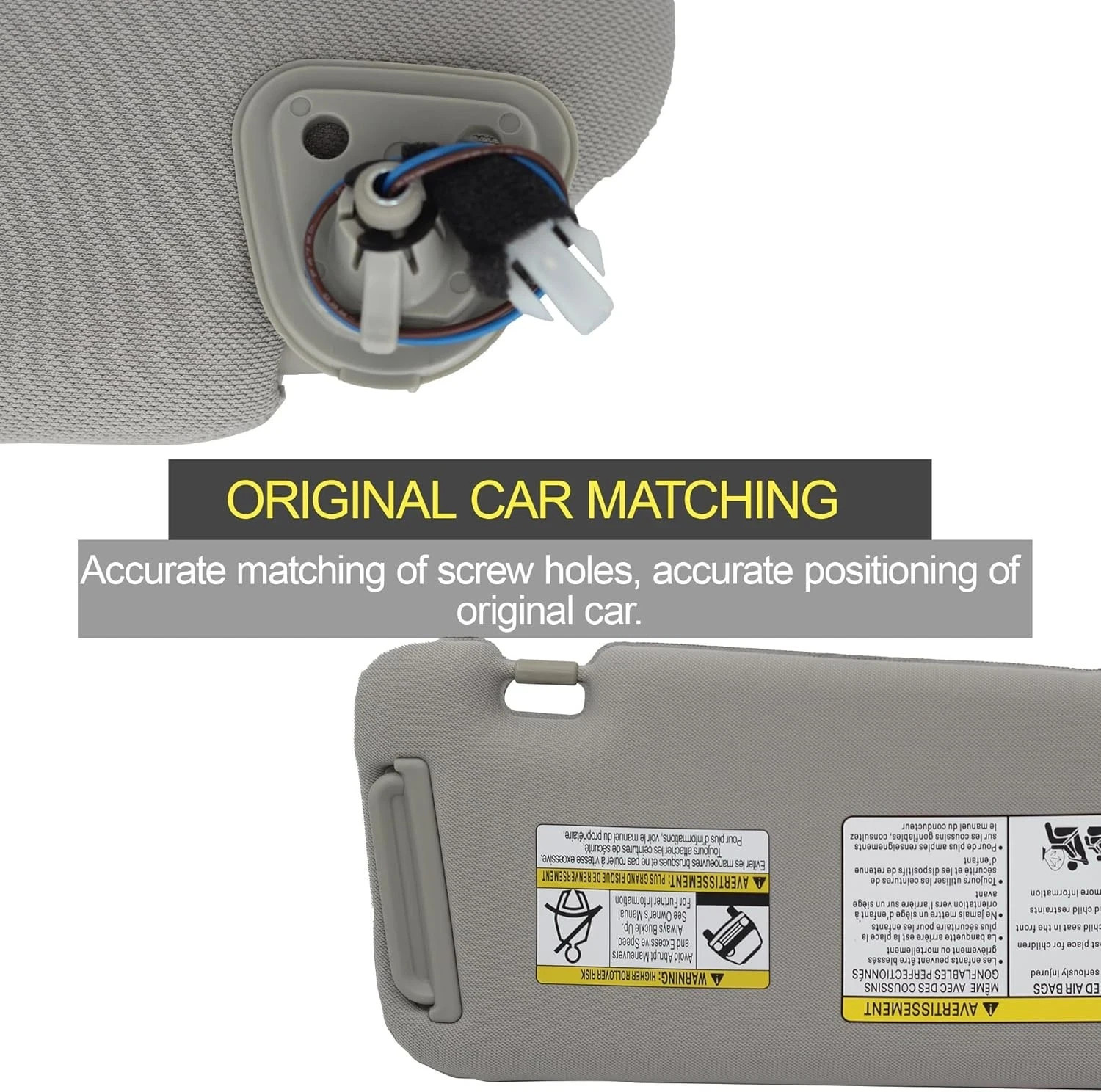 Left Driver Side Sun Visor with Light Compatible with Murano 2009 2010 2011 2012