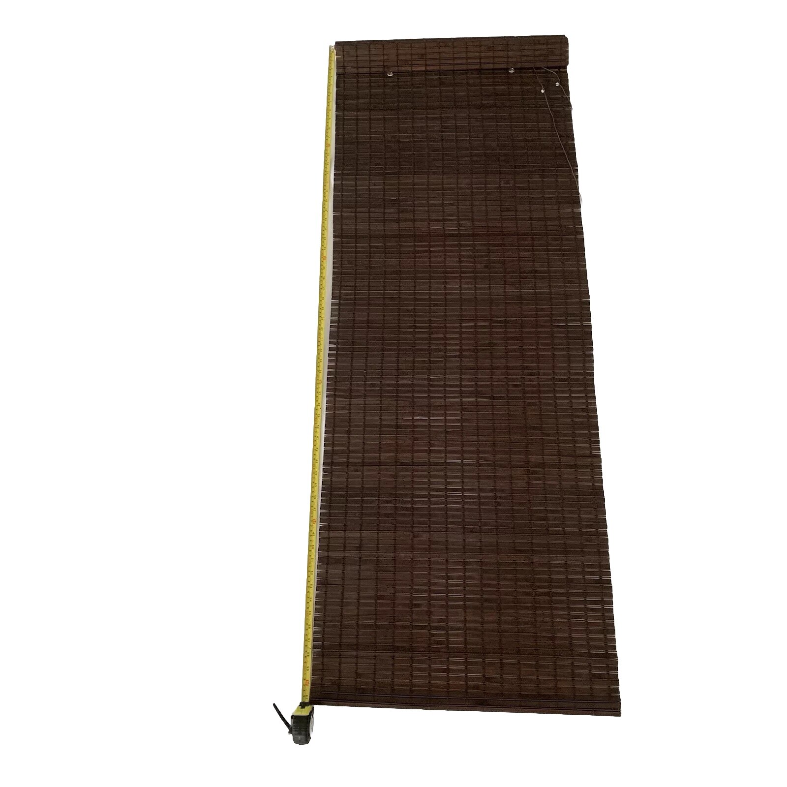 2 Natural Woven Roman Shades With Rear Lift Cords For Child Safety 23W 60L