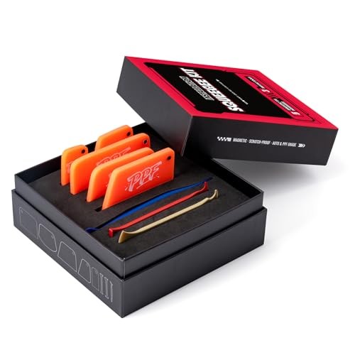 PPF Squeegee Set – 5 in 1 Different Sizes TPU Squeegees, 2 Axe Vinyl Wrap