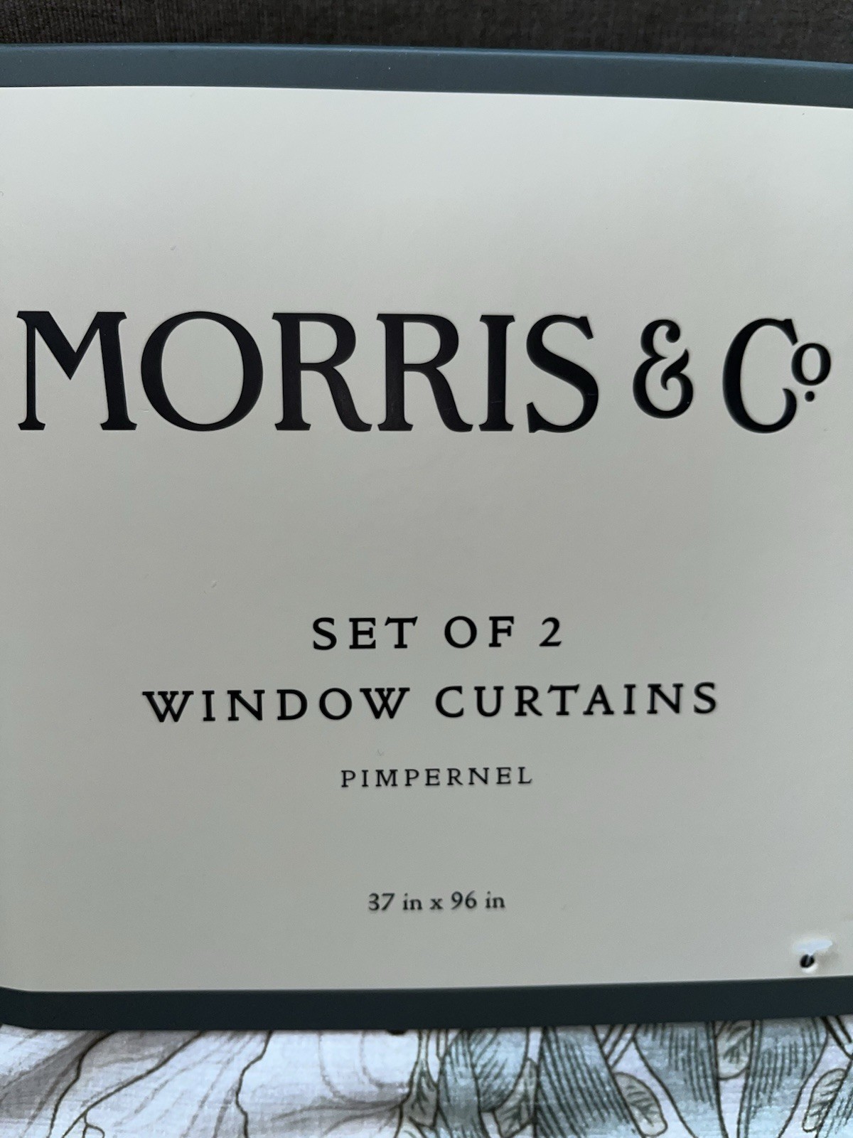 Morris & Co Pimpernel Window Drapes Panels Set Of 2 Size 37” x 96” Nwt