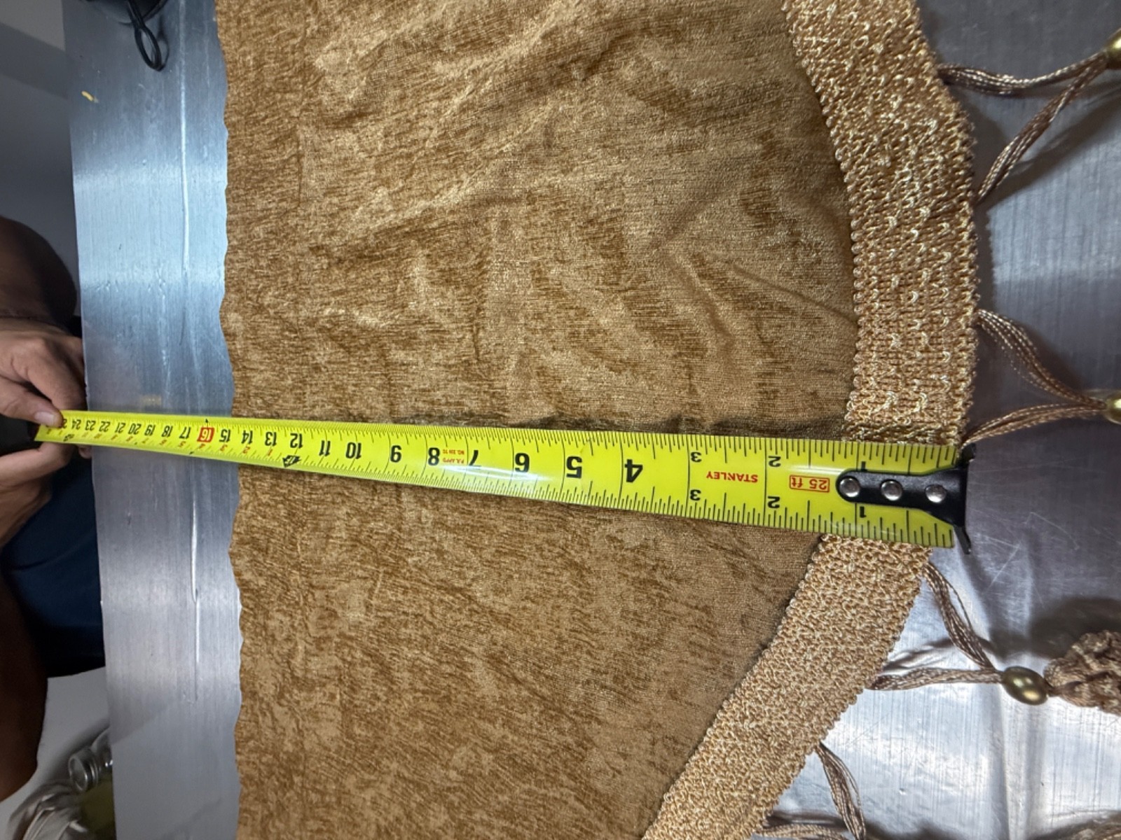 ELKCA Gold Double-Sided Chenille Window Curtains Tier for Kitchen Rod Pocket