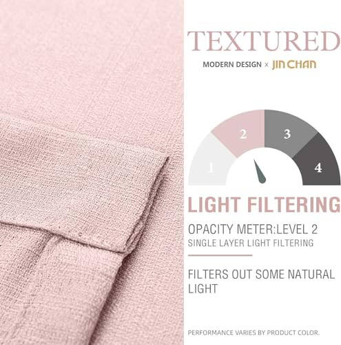 Casual Weave Valance Curtains for 50″W x 18″L (Pack of 1) Casual Weave | Pink