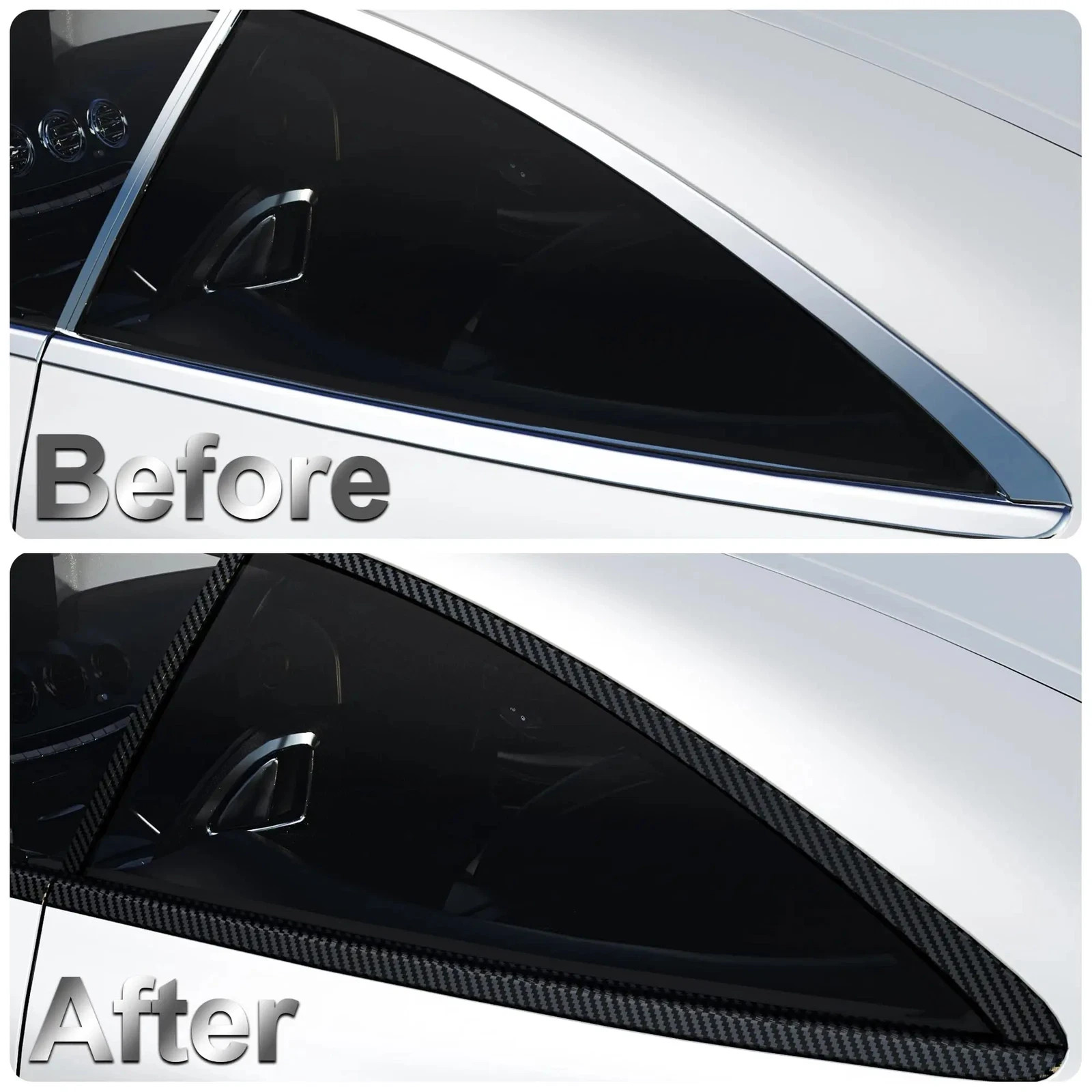 Carbon Fiber Car 3D Tape Sticker Door Mirror Self Adhesive Paste Protector Strip