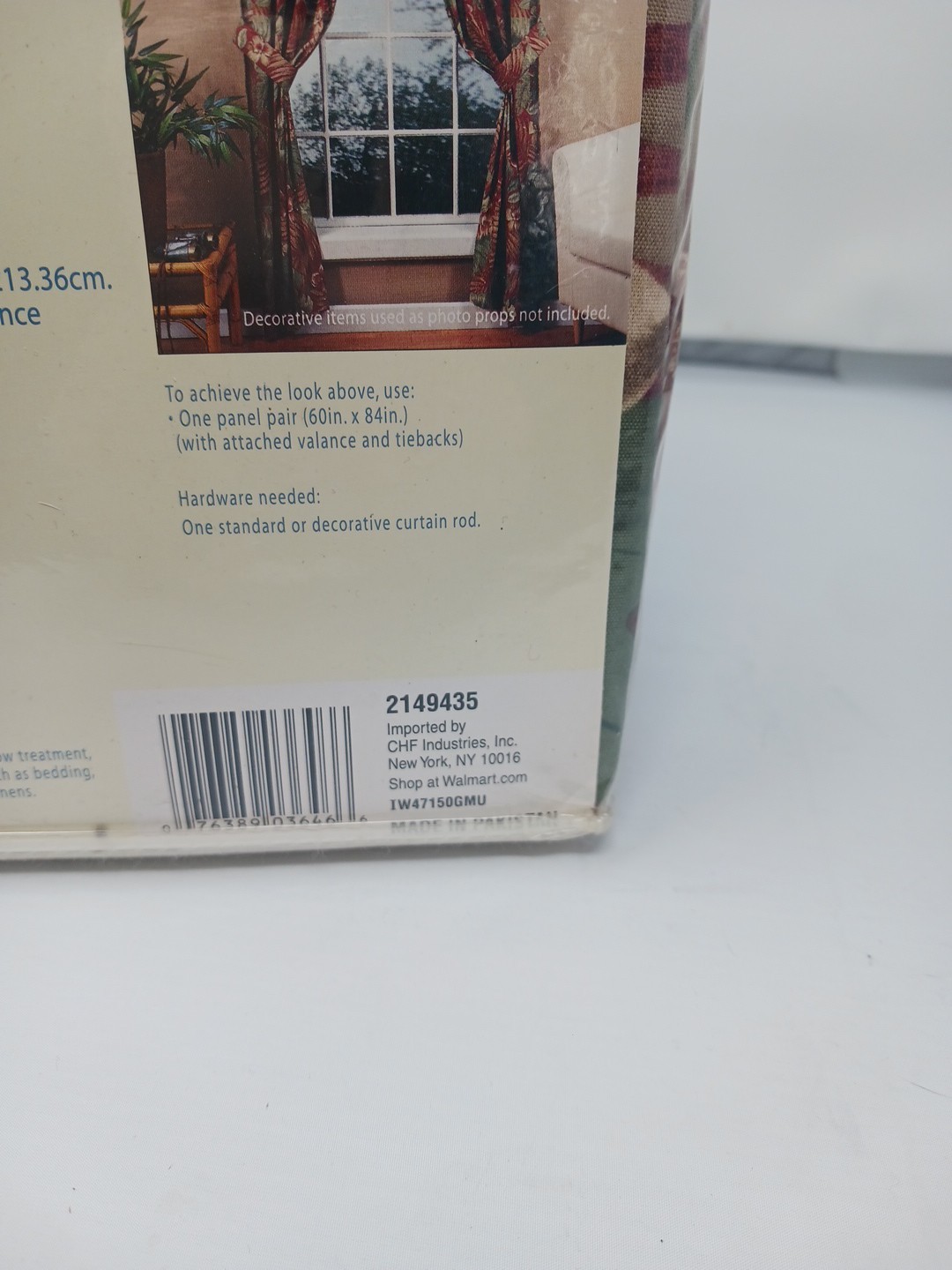 5 Piece Window Curtain Set, 2 Sets, Mainstays Home Kauai II Multi