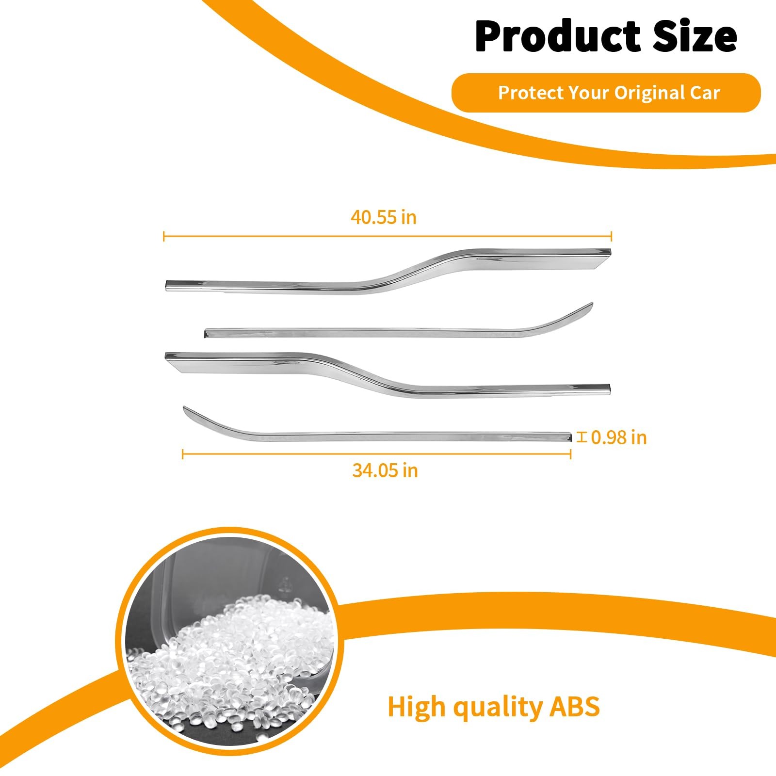 Hoolcar Lower Window Trim Cover Molding Window Bottom Outer Frame Strip