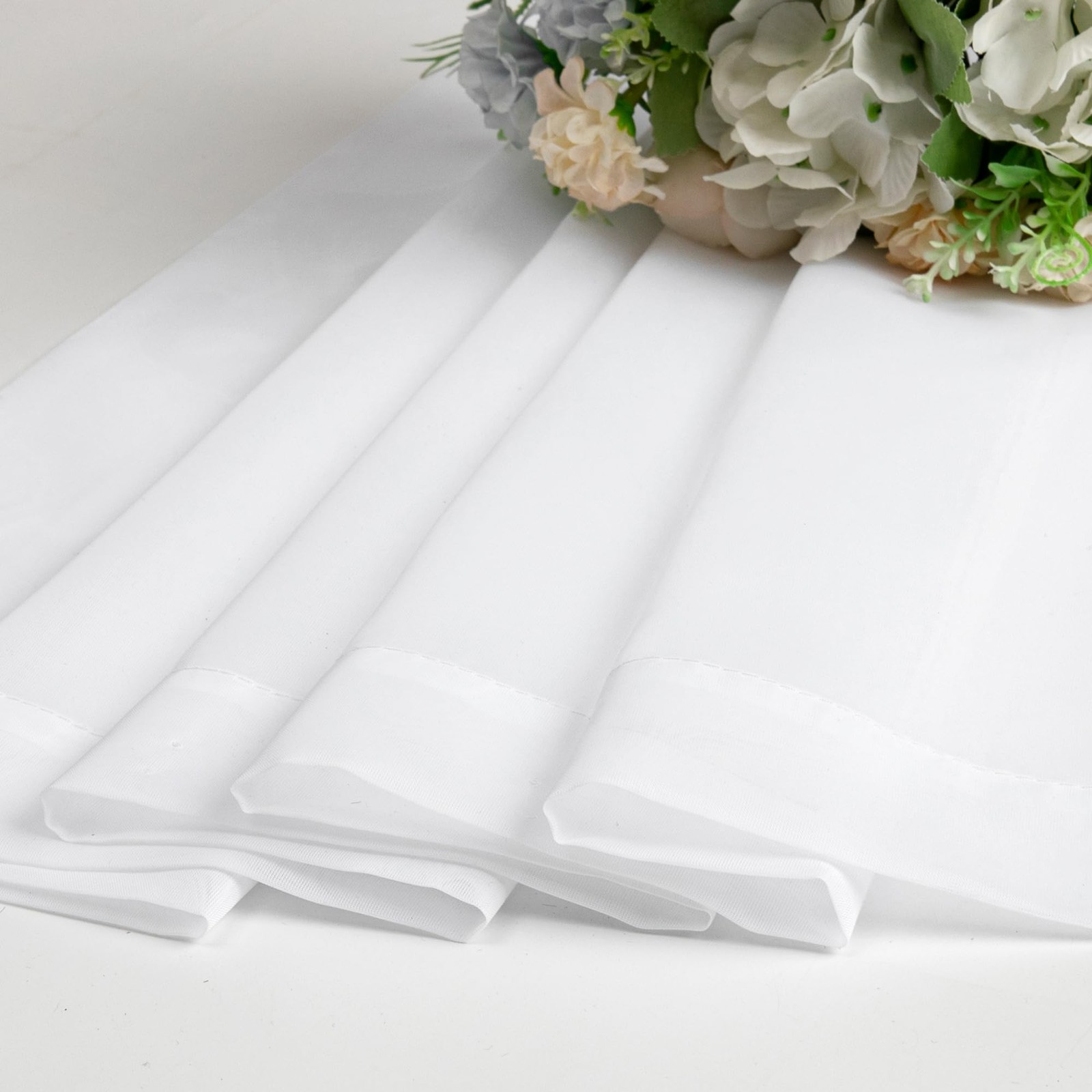 Aiyufeng White Sheer Curtains 54 inch Length 40″W x 54″L (Pack of 2),
