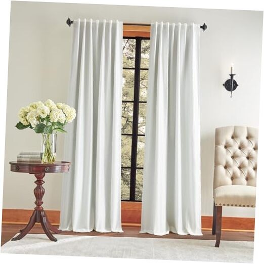 Spellbound Blackout Lining Rod Pocket/Back Tab 50″W x 95″L (Pack of 2) White
