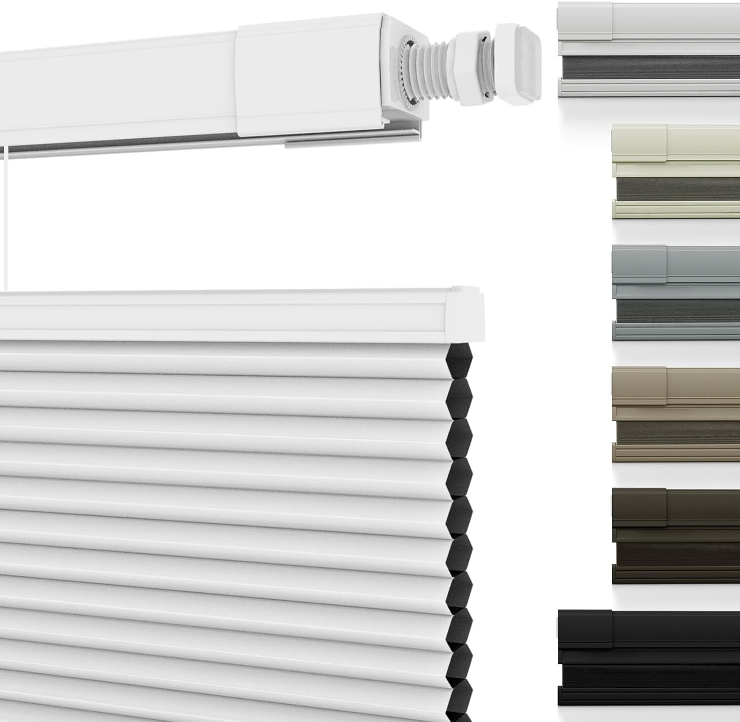 Changshade CUSTOM SIZE No Drill Top Down Bottom Up Window Blinds Cellular Shades