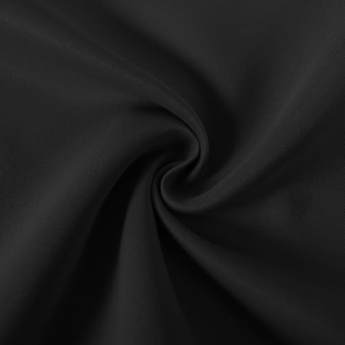 Valance for Windows Rod Pocket Tierout Valance 52″W x 18″L (Pack of 1) Black