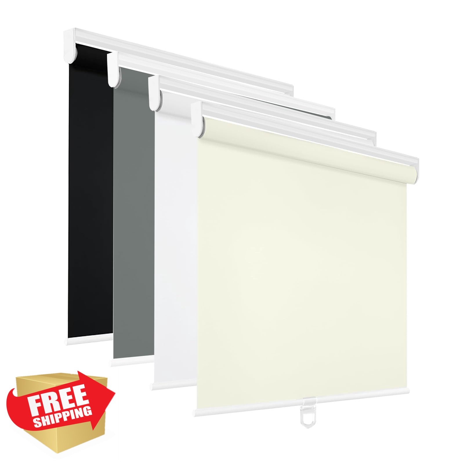 Changshade Roller Shade Beige 20.5×72 Cordless Blackout Insulated