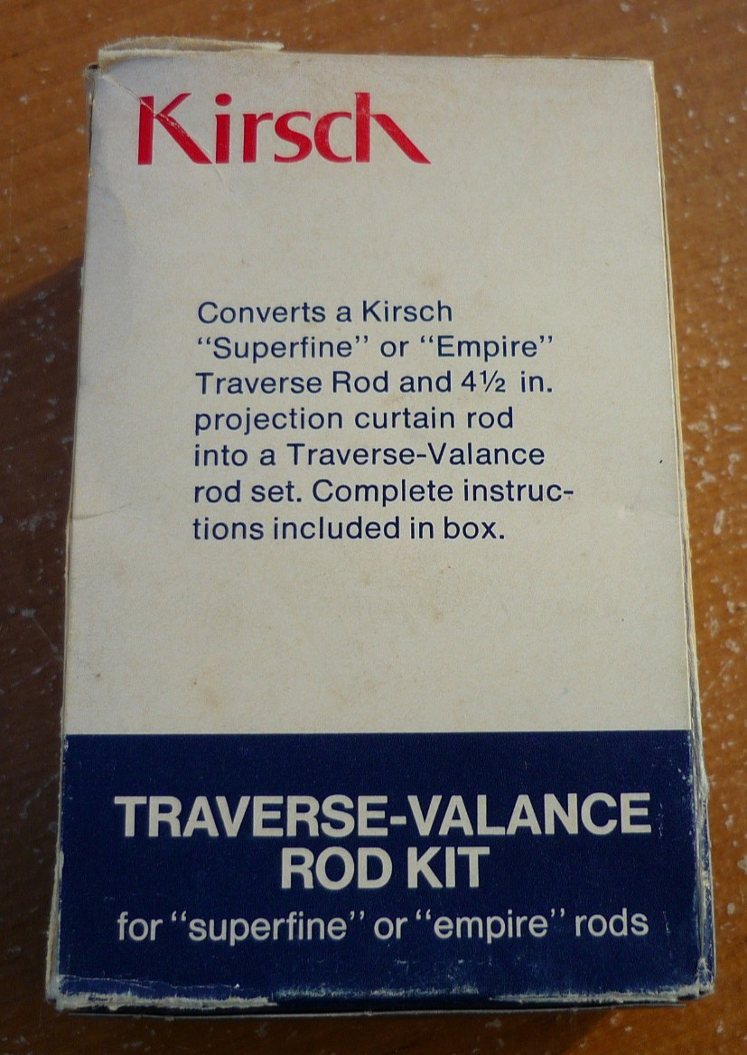 Vintage Kirsch Empire Traverse & Valance Rod Combination Conversion Kit