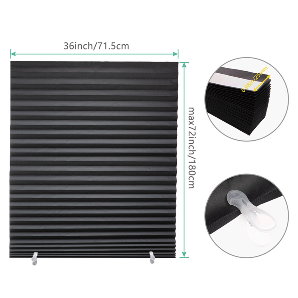 6 Pack Light Filtering Pleated Paper Shades Window Blinds 36″x72″-3 Colors