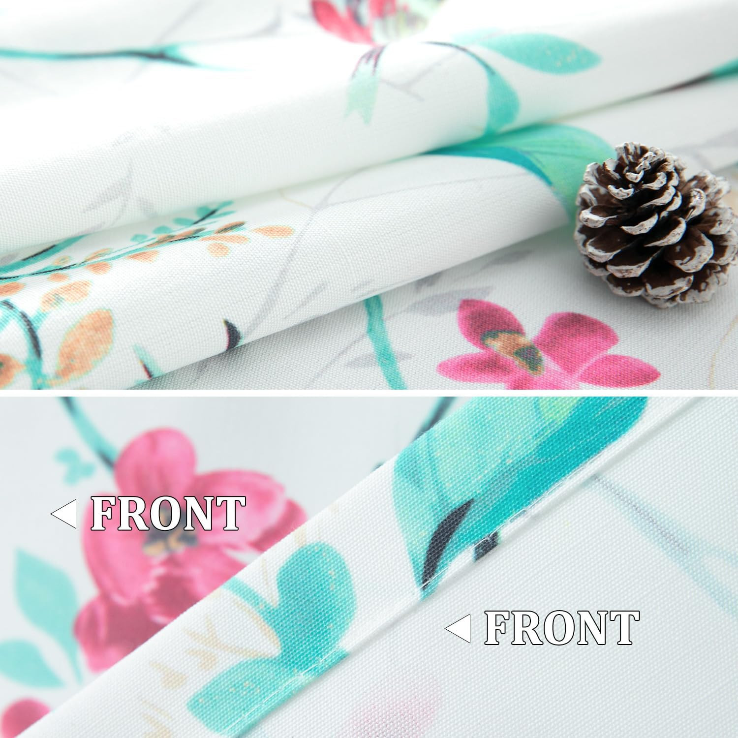 Bird Pattern Cafe Tier Curtains & Drapes Set for Small Windows