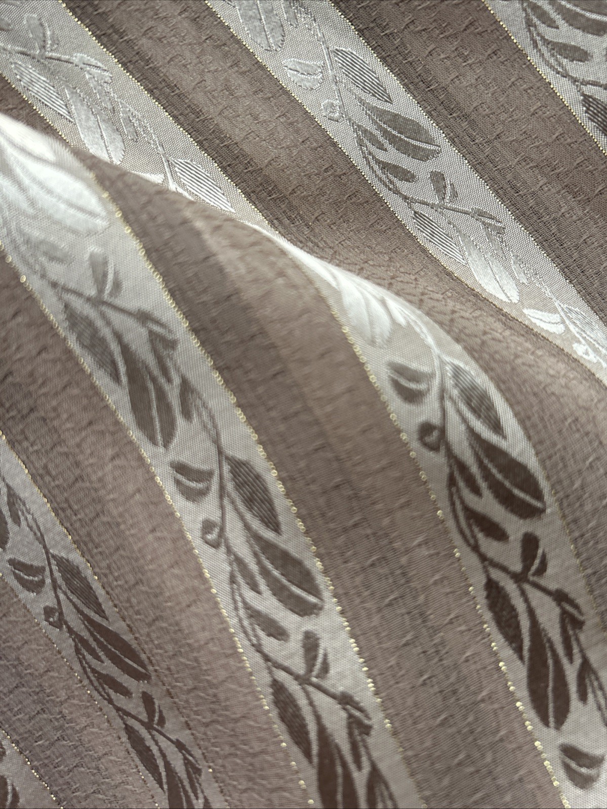 Croscill Gold Pole Top Panels Pair 40x 180 Metallic Thread Semi Sheer Elegant