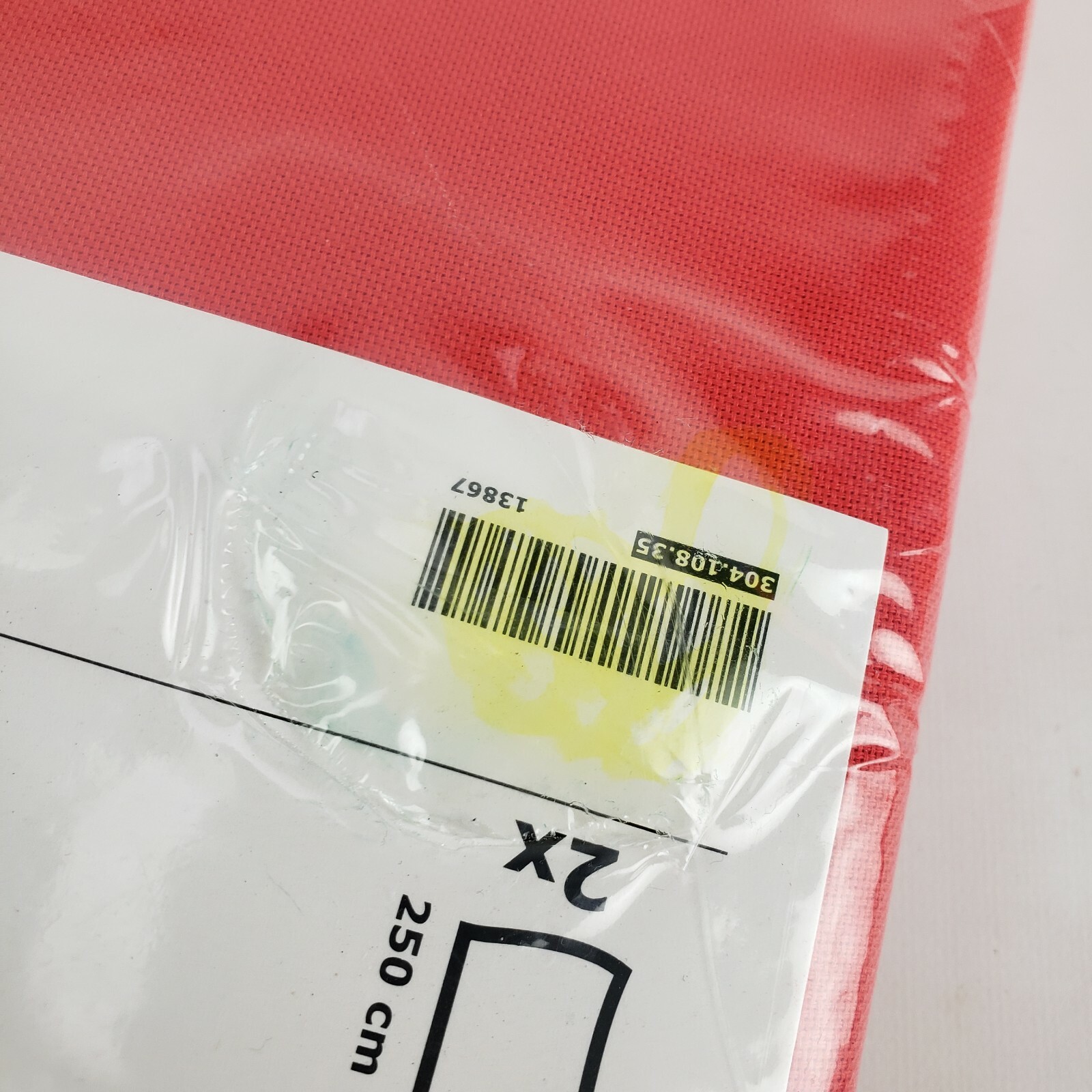 Ikea Annalouisa Curtains 1 Pair (2 Panels) Cotton 57″ x 98″ Red New 100% Cotton