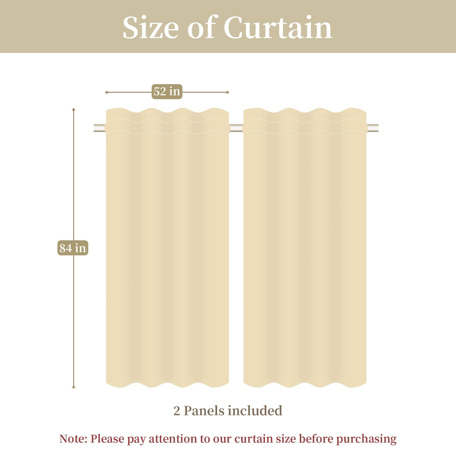 Jacquard Damask Window Curtain Panels for Bedroom Living Room, Beige White Tr…