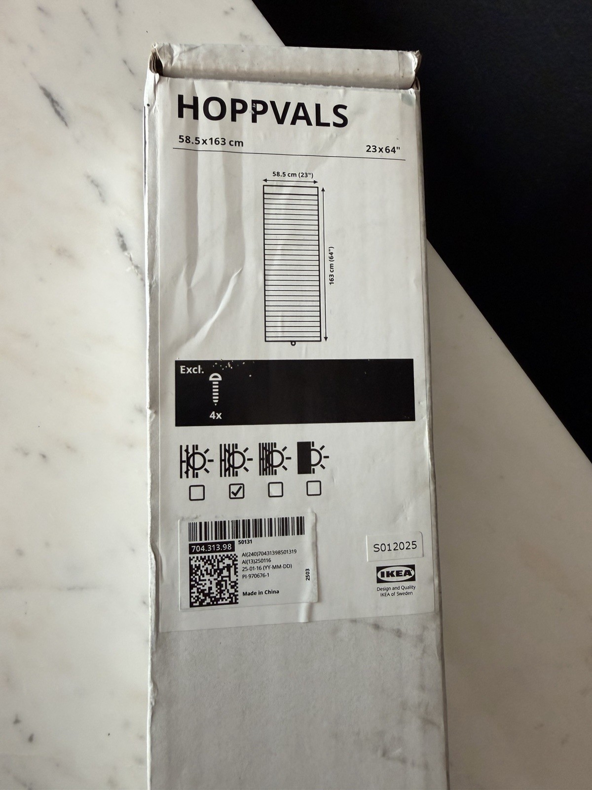 Lot 2 IKEA HOPPVALS Cordless Cellular Blind White 23×64″ 704.313.98 NEW IN BOX