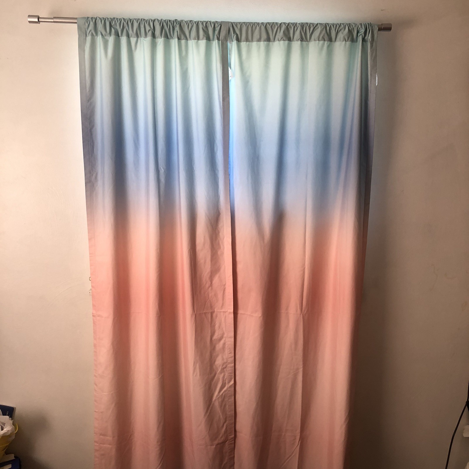 Curtains Rainbow Ombré Blackout 2 Panels 27 in x 84 in Huntington Home