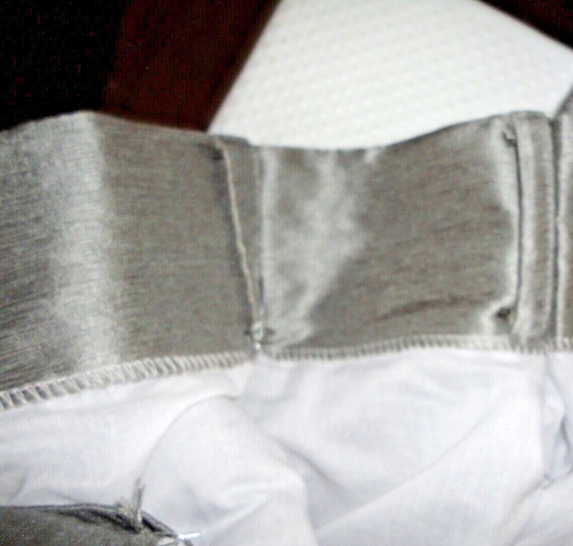 PERI GRAY SPELLBOUND TEXTURED (2) PINCH PLEATED PANELS WINDOW CURTAINS 32 X 106