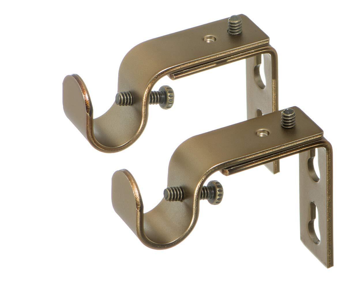 Short Projection Brackets for Curtain Rods – for 1/2 or 5/8 Inch Rods. Set of…