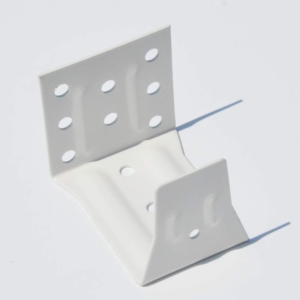 White Alloy Steel Center Support Brackets for 2″ Headrail Blinds – 2 Count