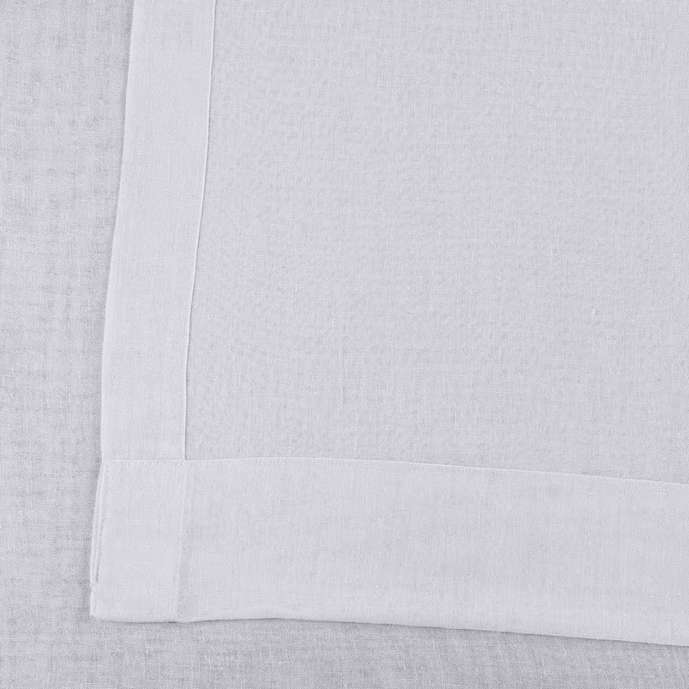 White Orchid Solid Faux Linen Sheer Curtain – 50 In. W X 96 In. L Single Panel R