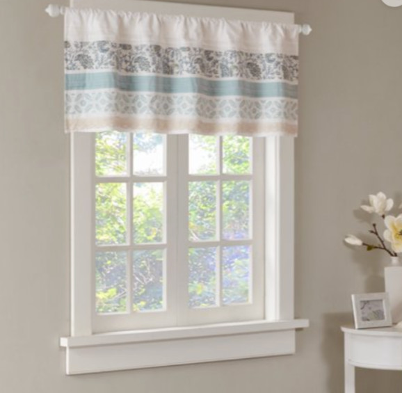 Madison Park 50″x18″ Stella Window Valance